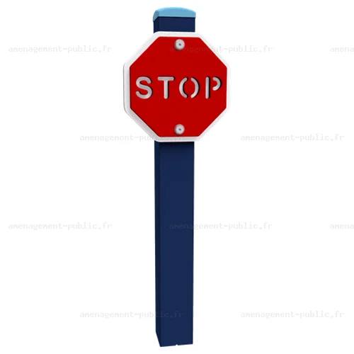 Panneau de circulation Stop pour circuits et parcours enfants